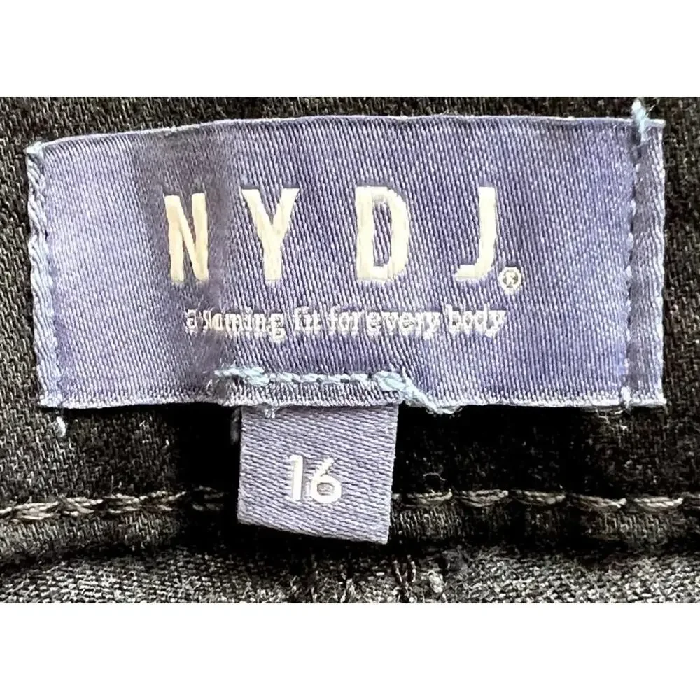 NYDJ Women Size 16 Skinny Jeans Lift x Tuck Technology Black Sliming Fit